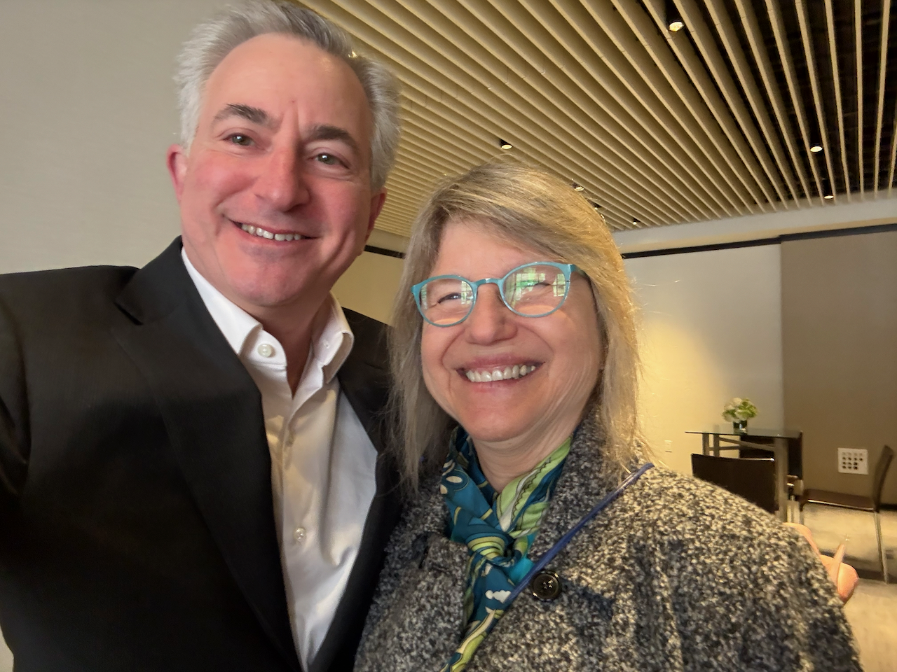 Peter Dolch with MIT President Sally Kornbluth